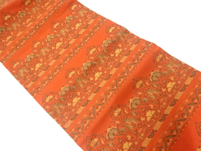 JAPANESE NAGOYA OBI / WOVEN FLORAL PLANTS